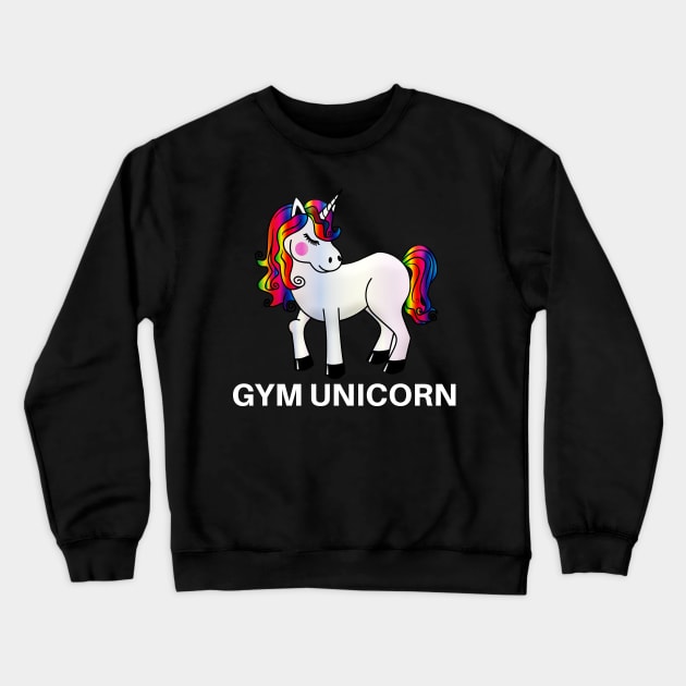 Gym Unicorn - Gym, Fitness Crewneck Sweatshirt by Karonja